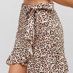 zaful leopard mini skirt